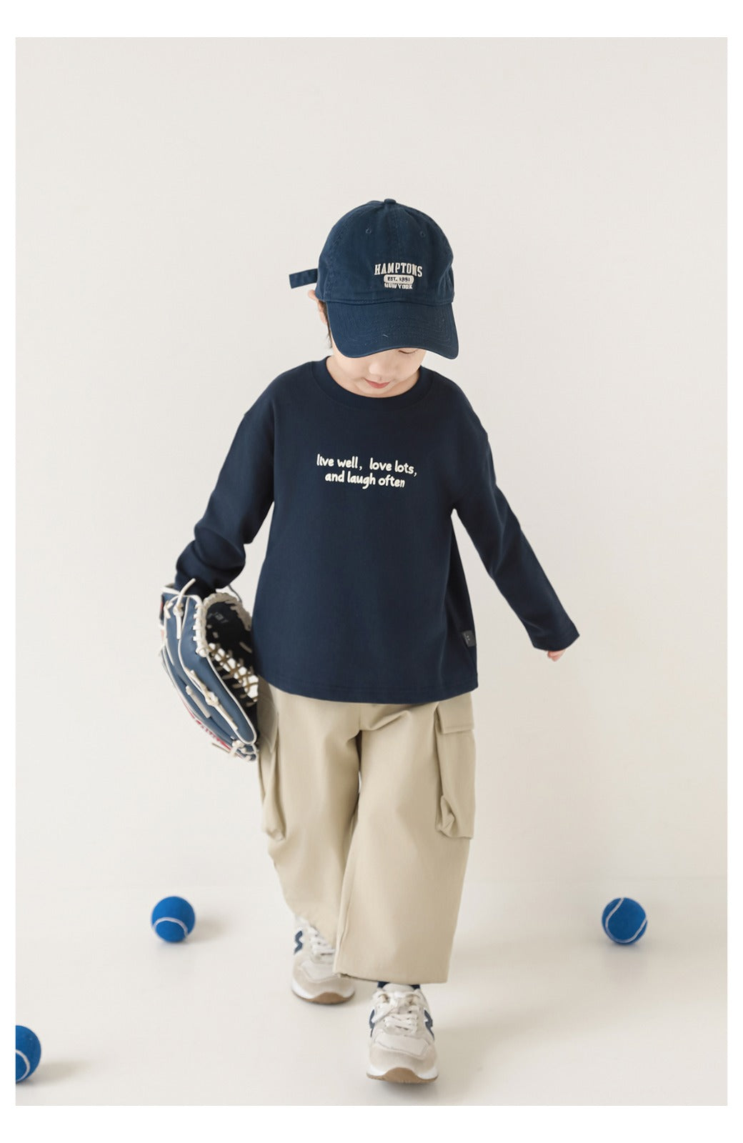 Kids Long Sleeve T-Shirt – Minimal Quote Print Pure Cotton