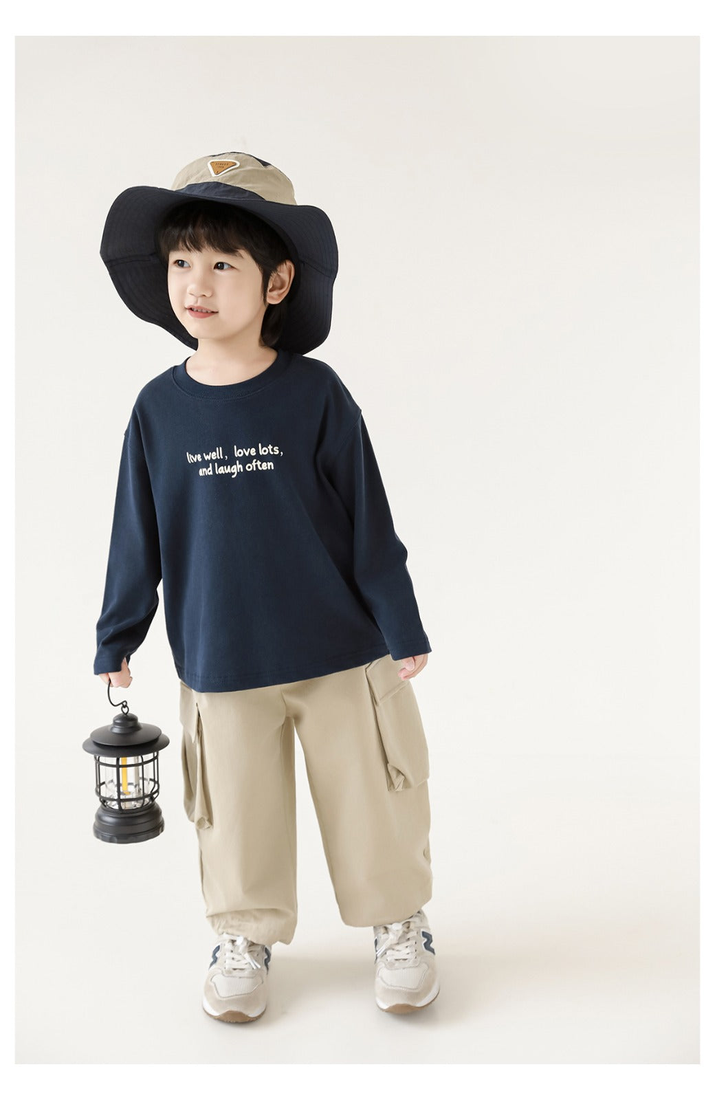 Kids Long Sleeve T-Shirt – Minimal Quote Print Pure Cotton