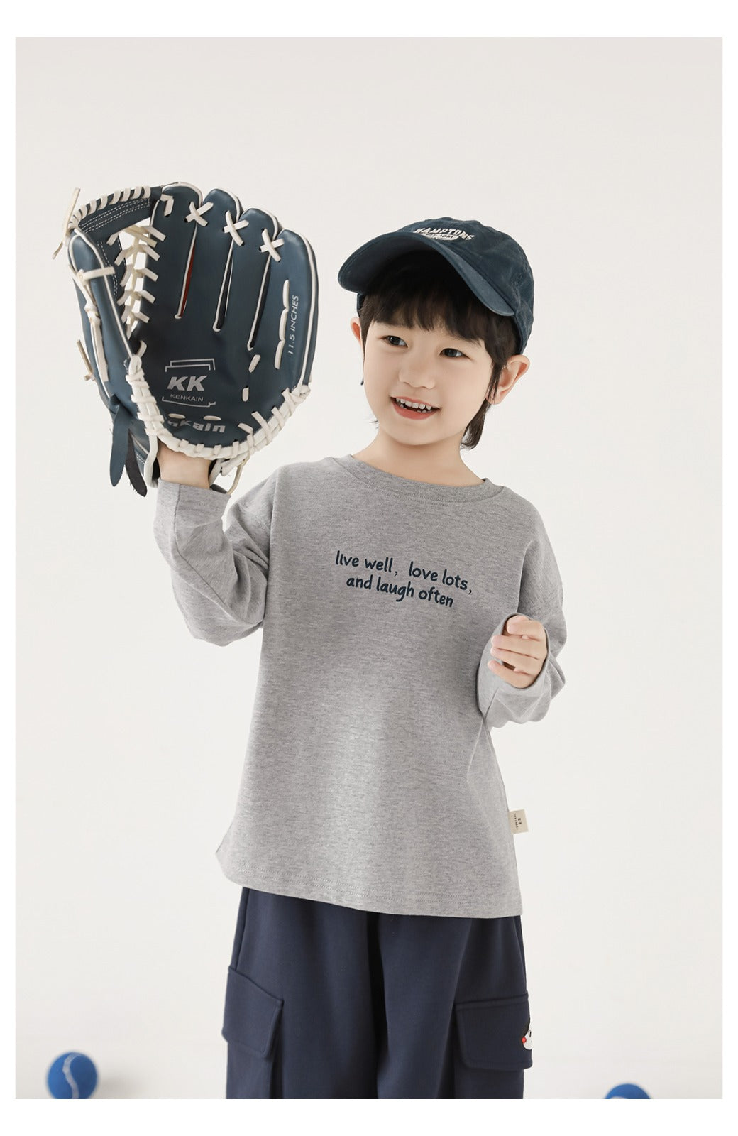 Kids Long Sleeve T-Shirt – Minimal Quote Print Pure Cotton