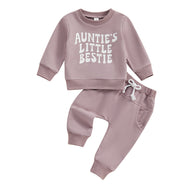 Children's Letter Printed Long-sleeved Trousers Two-piece Set