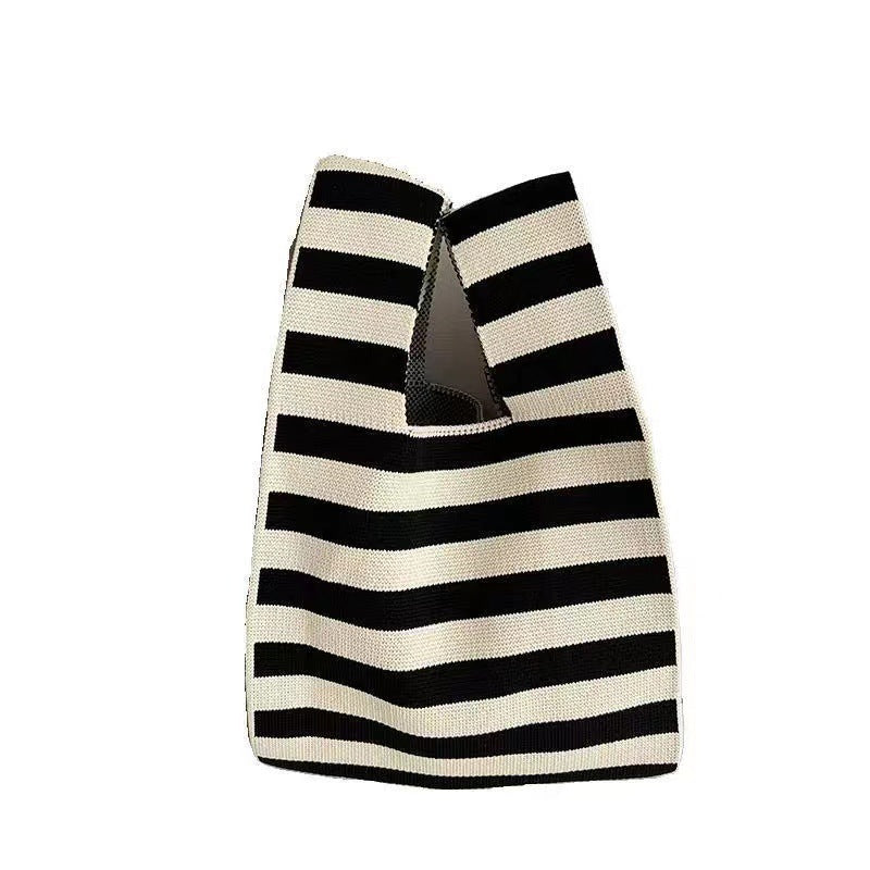 Handbags Wool Knitted Student Hand-carrying Casual Bucket Tote Bag - MomiDream