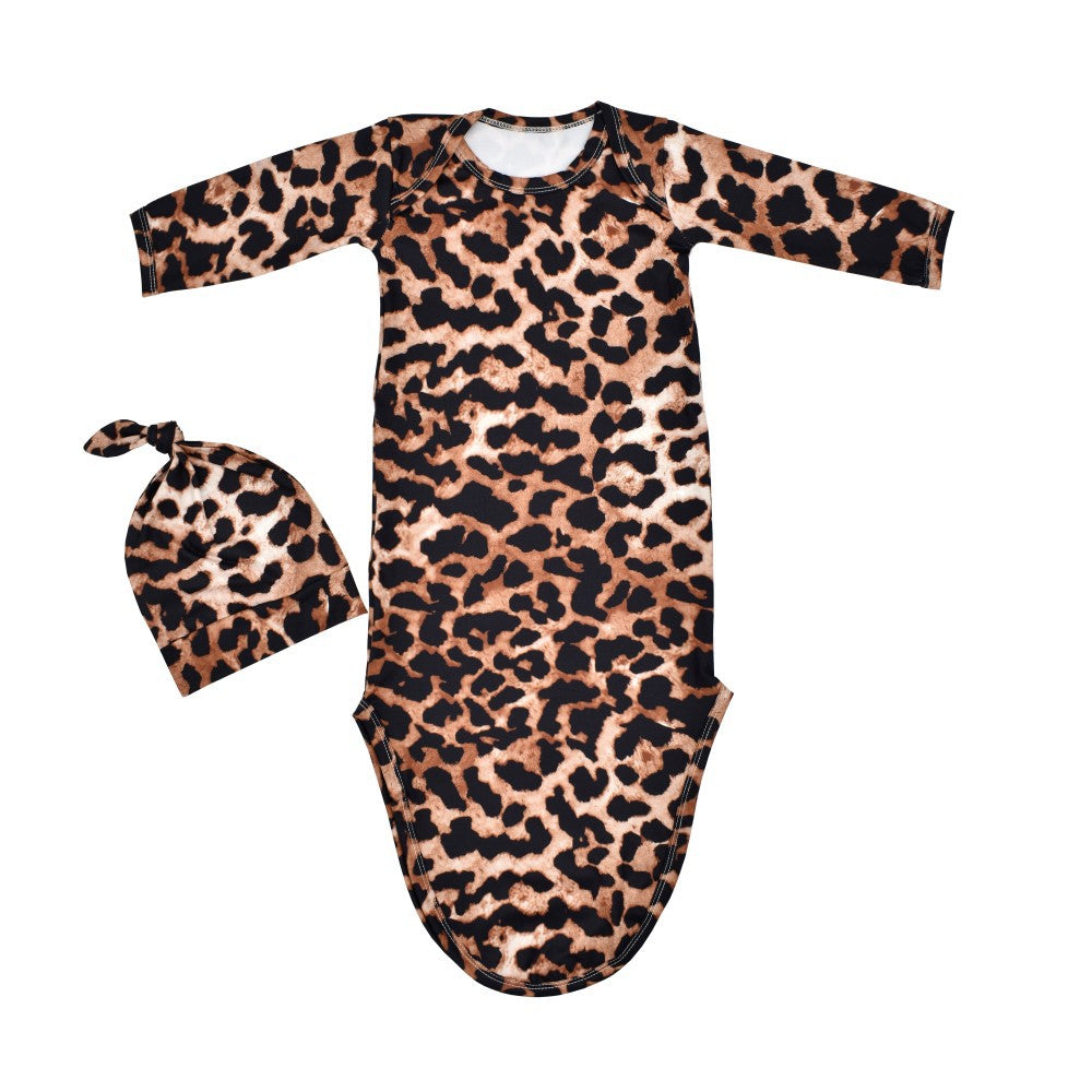 Newborn Knotted Nightgown Baby Sleeping Bag Print - MomiDream