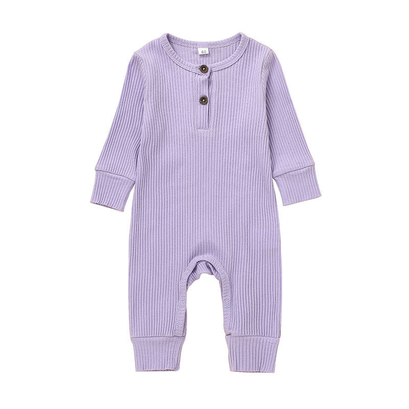 New Baby Jumpsuit Sunken Stripe Trousers Romper Western Style