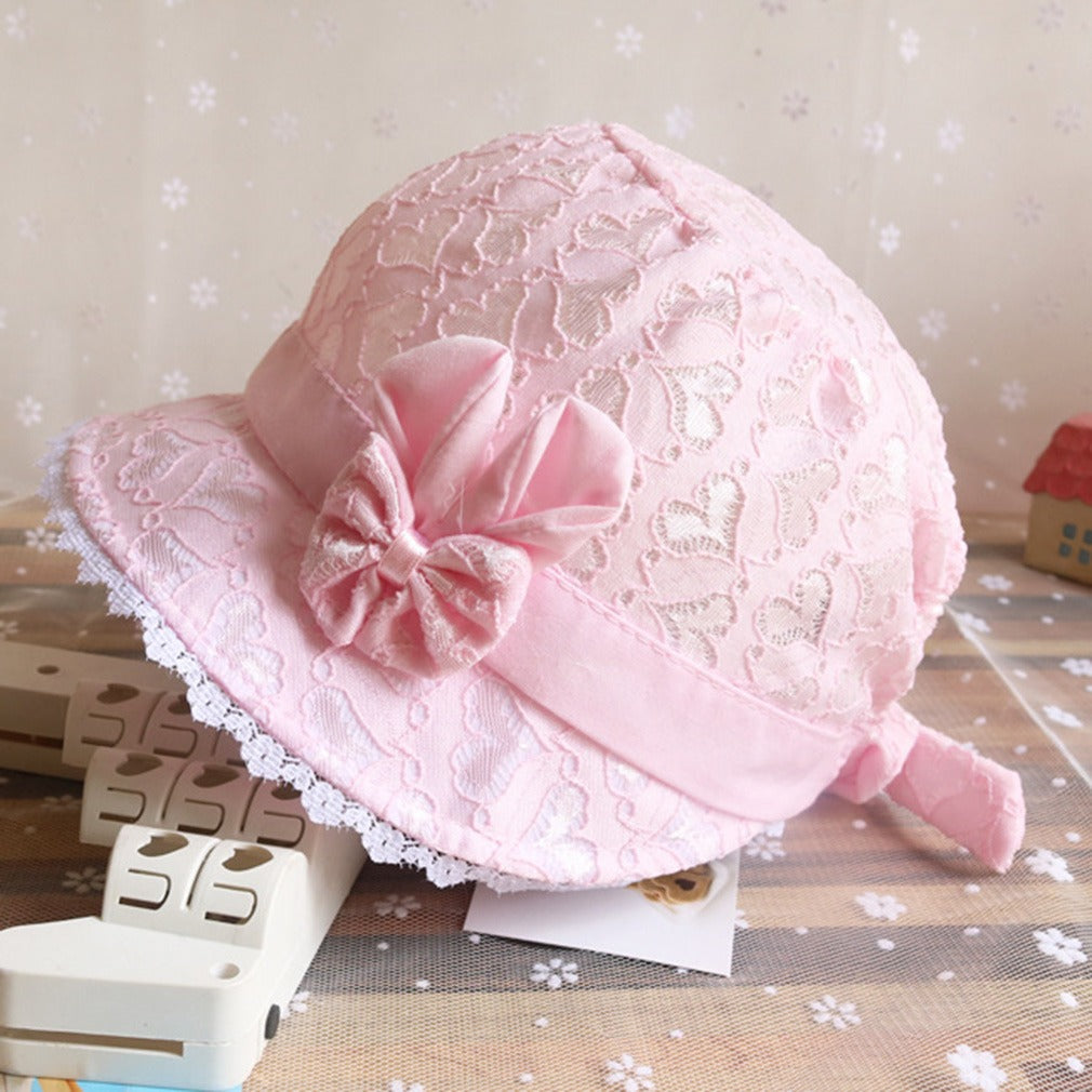 Baby Girl Rabbit Lace Mesh Bucket Hat - MomiDream