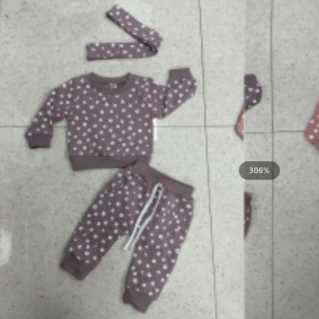 New Floral Floral Print Long Sleeve Pullover Suit - MomiDream