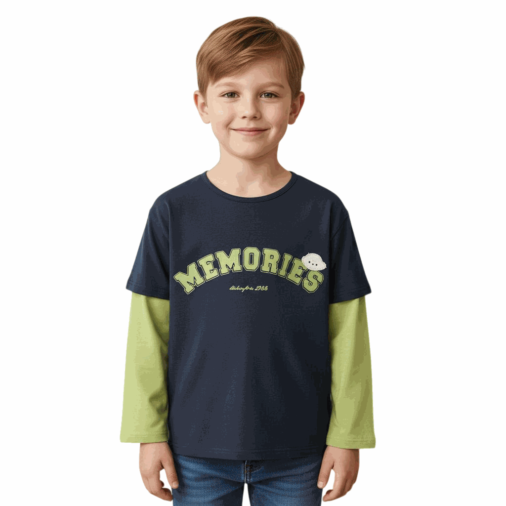 Stylish kids' long-sleeve t-shirt
