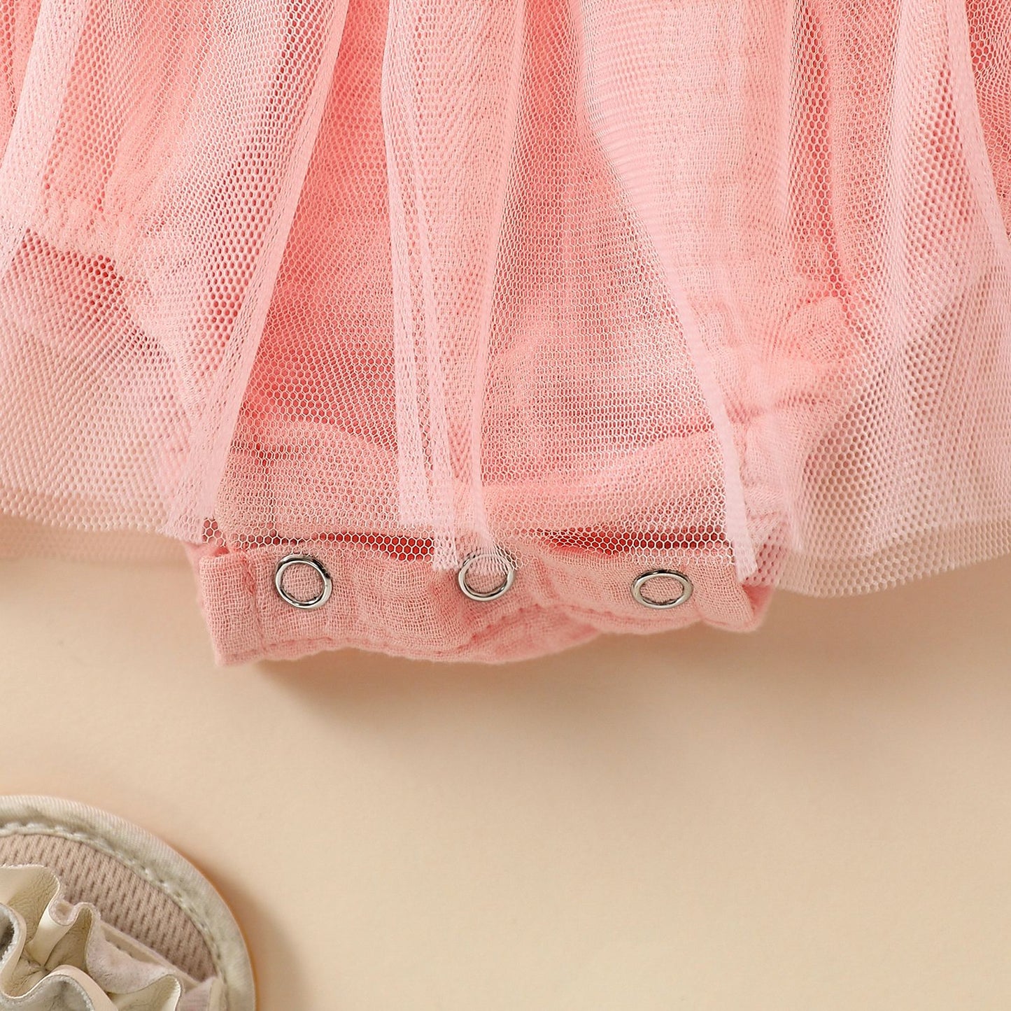 Towel Embroidery Mesh Slip Dress Bowknot Headband Two-piece Set - MomiDream