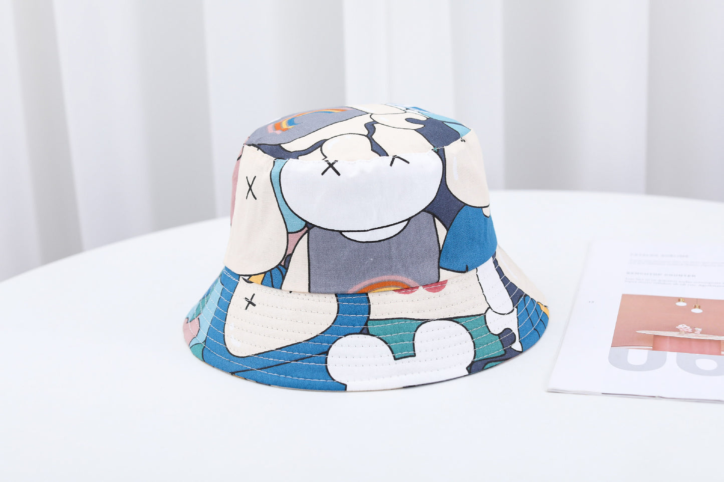 Children's Printed Dinosaur Bucket Sun Hat Big Brim Boy Girl Hat - MomiDream