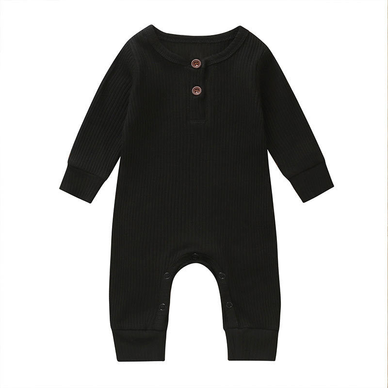 New Baby Jumpsuit Sunken Stripe Trousers Romper Western Style - MomiDream