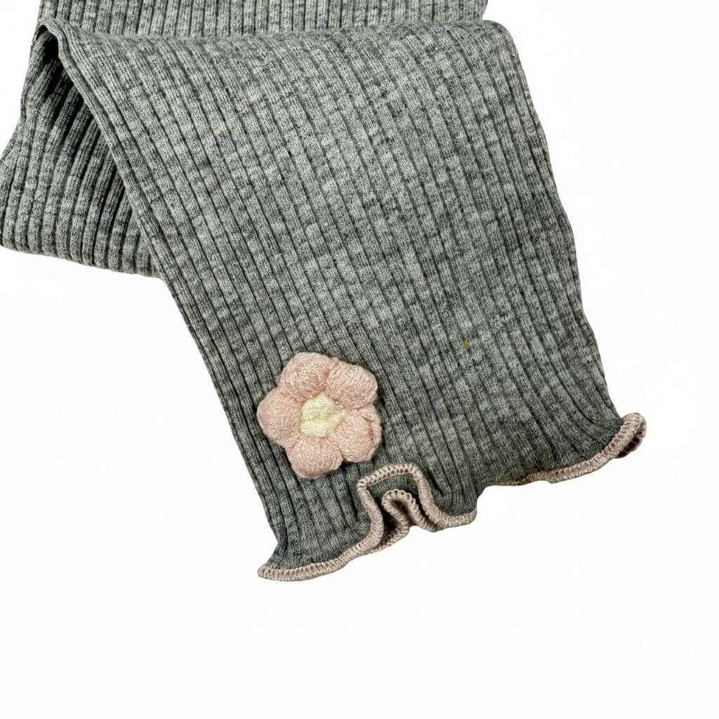Momidream Kids Ribbed Leggings – Soft Cotton Blend Stretch Pants