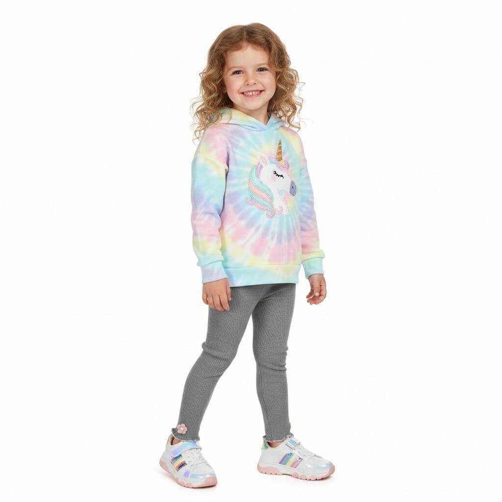 Momidream Kids Ribbed Leggings – Soft Cotton Blend Stretch Pants