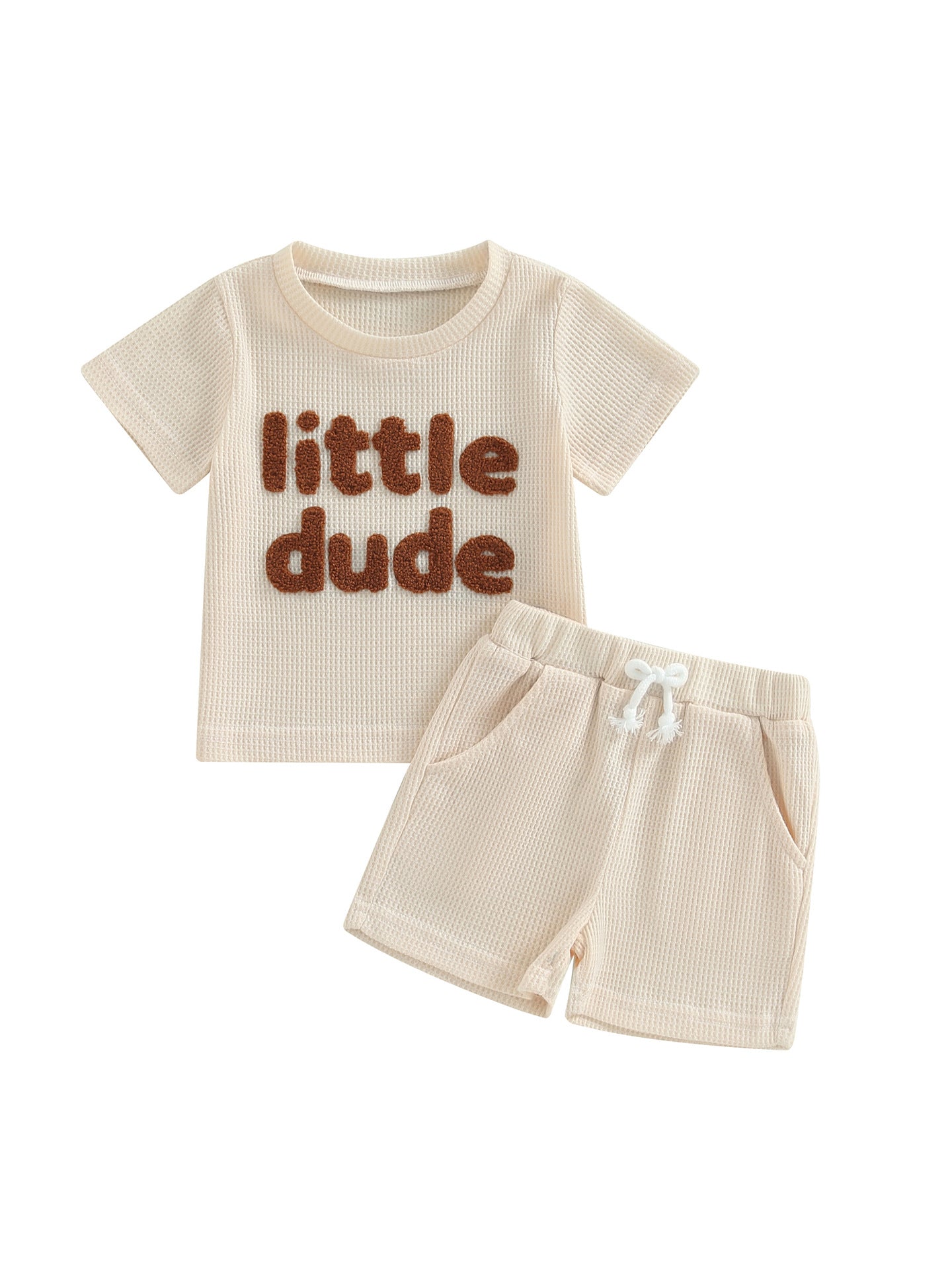 Children's Waffle Short Sleeve Suit - MomiDream