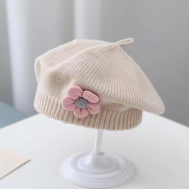 Baby Girl Hat Baby Wool Knitted Beret - MomiDream