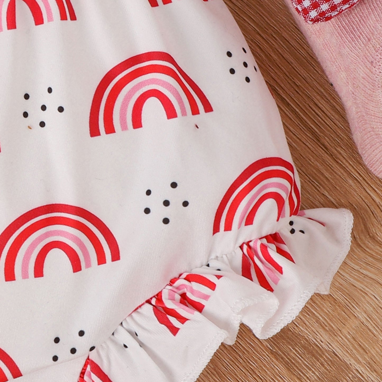 Girls' Fashion Sling Pit Striped Harness Printed Shorts Set