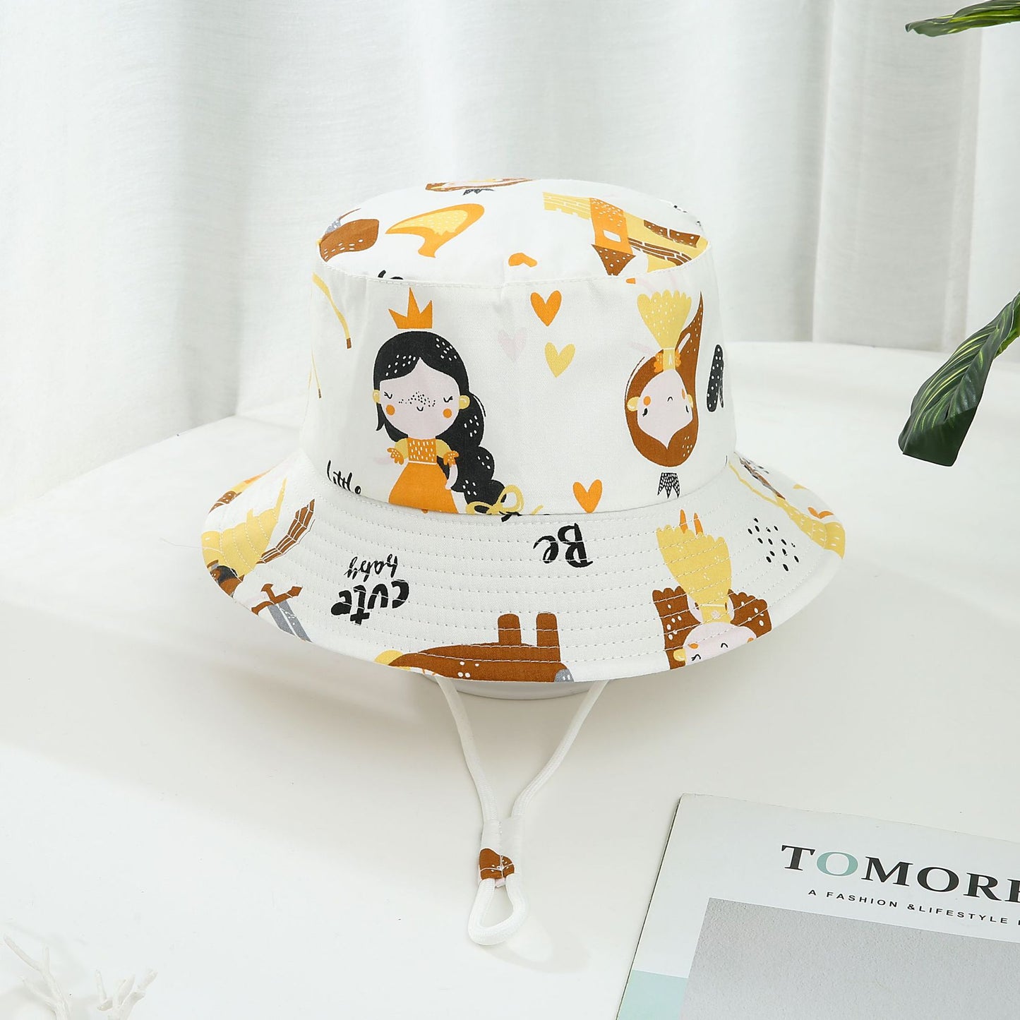 Children's Printed Dinosaur Bucket Sun Hat Big Brim Boy Girl Hat - MomiDream