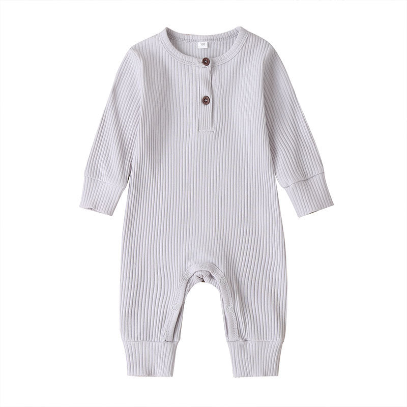 New Baby Jumpsuit Sunken Stripe Trousers Romper Western Style