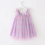 Sequined XINGX Rainbow Suspender Skirt Tulle Skirt